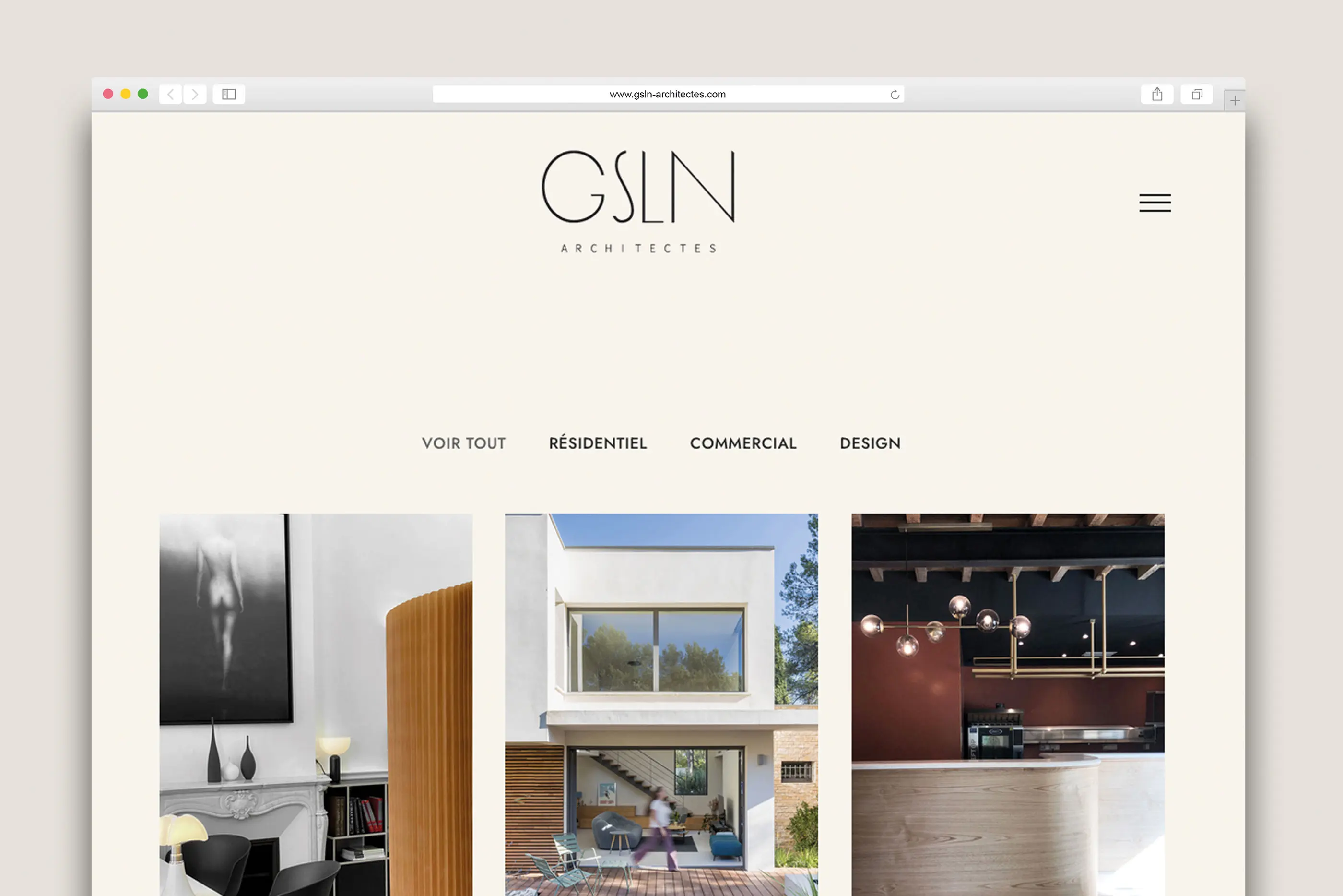 Webdesign GSLN Architectes
