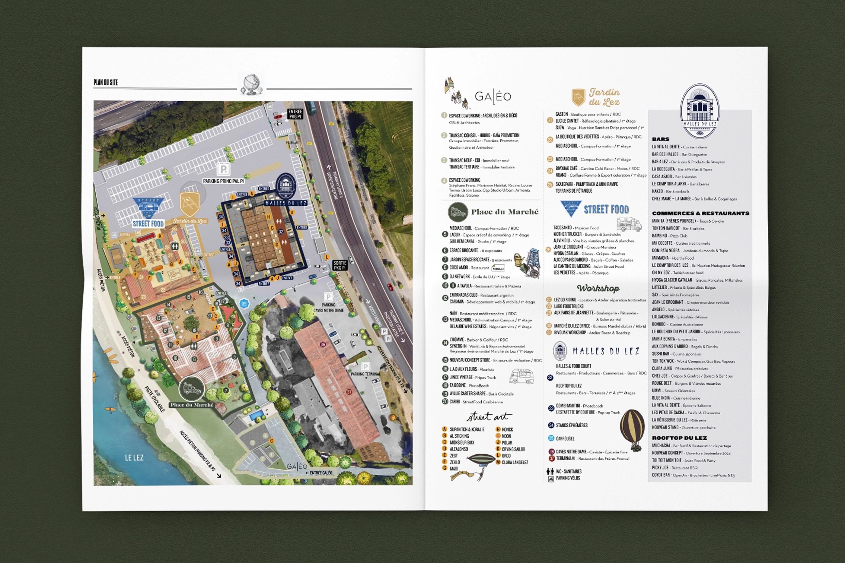 Plan du site Marché du Lez